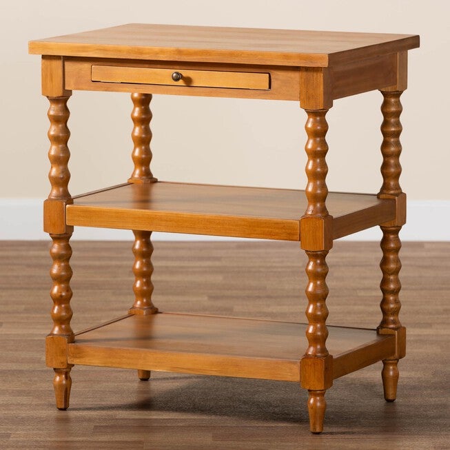 Imogene Retro-Modern Walnut Brown Finished Wood End Table, , alternate image number 7