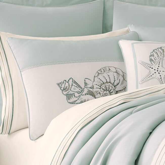 Water's Edge 4 Piece Comforter Set, AQUA, alternate image number null