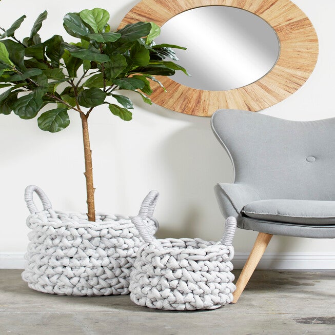 Cosmoliving By Cosmopolitan Set Of 2 Basket Storage Basket, , alternate image number 6