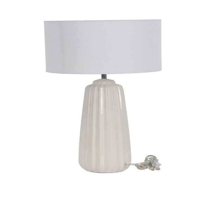 White Stone Traditional Table Lamp, , alternate image number null