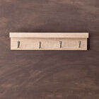 Modern Wood Wall-Mount Shelf with Hooks, , alternate image number null