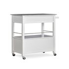 Cameron White Kitchen Cart With Granite Top, , on-hover image number null