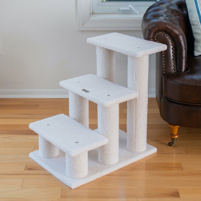 3 Step Cat Pet Step Stairs Ramp, 25 inches Height Dogs Climber And Kitten Step, , on-hover image number 1