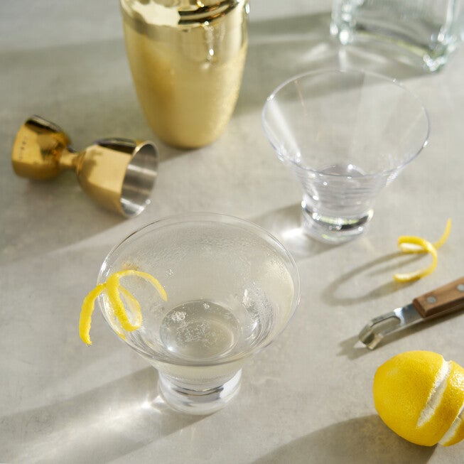 Heavy Base Crystal Martini Glasses, , alternate image number 3