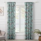 Audrey Turquoise Curtain Panel Pair, TURQUOISE, hi-res image number null