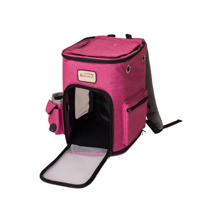 Pet Backpack Pet Carrier In PInk and Gray Combo, , alternate image number null