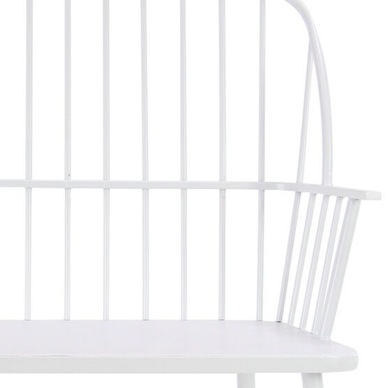 White Metal Farmhouse Bench, , alternate image number null