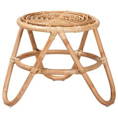 Jacinda Modern Bohemian Natural Brown Rattan End Table