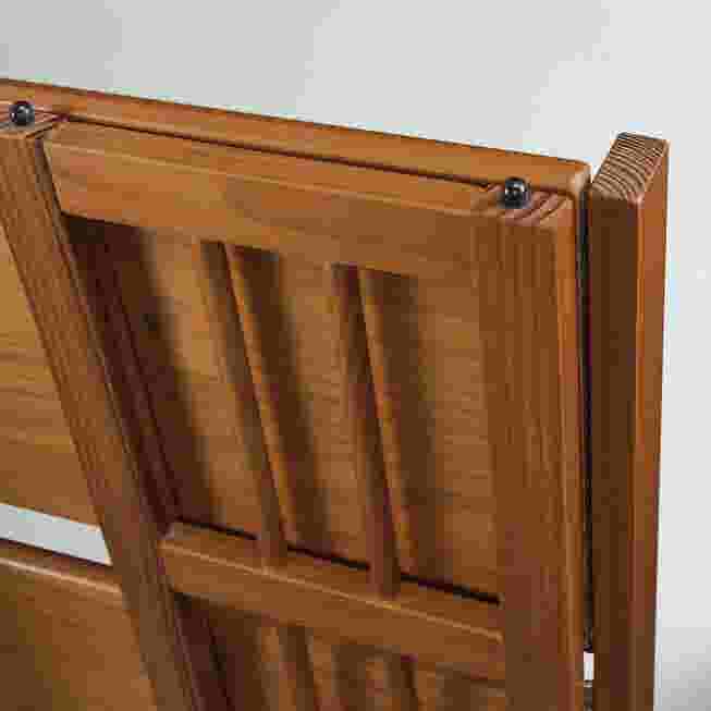 close-up of the bookcase folding mechanism
