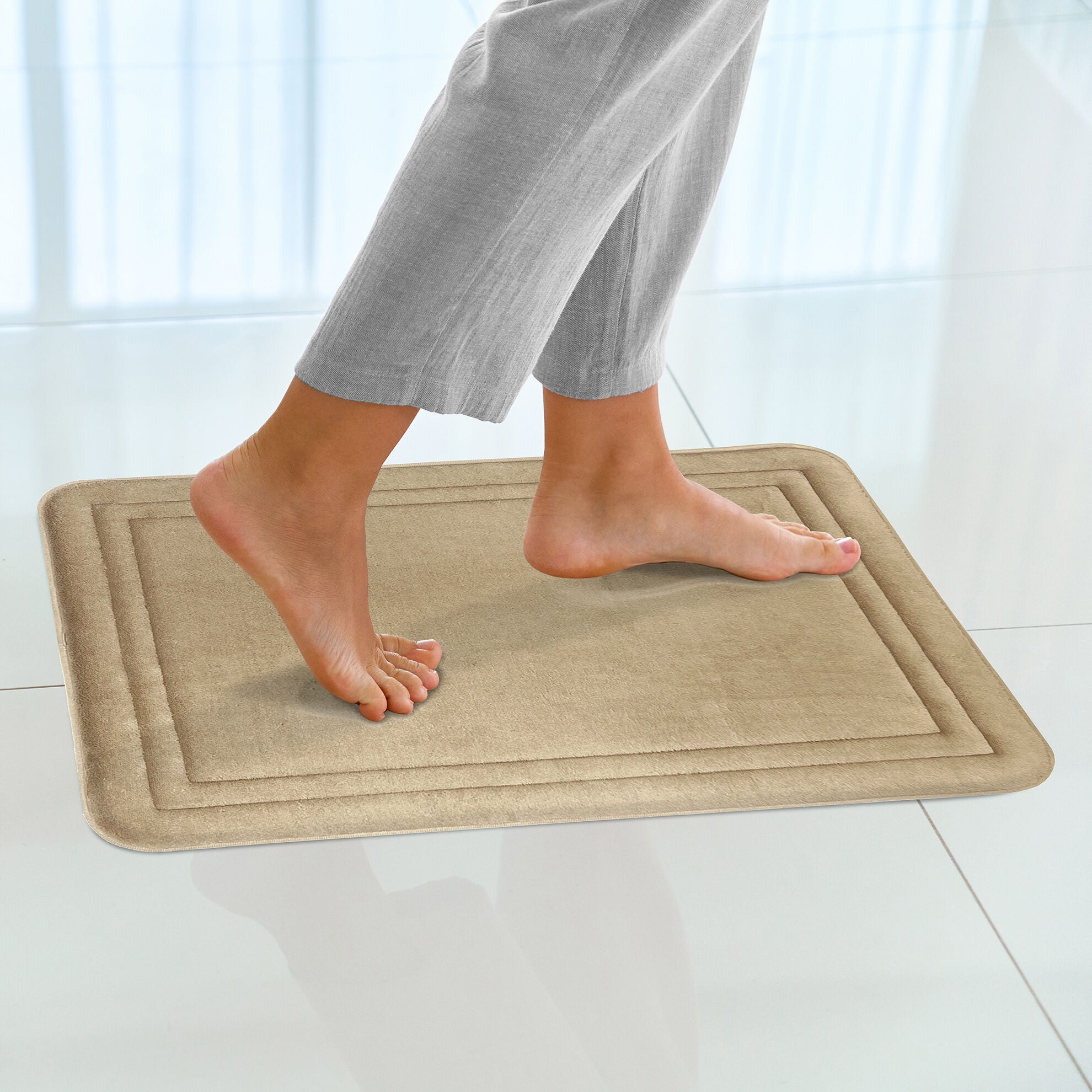 Elle 17x24 Memory Foam Mat, TAN, alternate image number 2