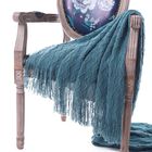 Battilo Home Lightweight Throw Blanket Textured Solid Soft Sofa Couch Cover Decorative Knitted Blanket 50" x 60", , alternate image number null