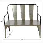 Silver Metal Farmhouse Bench, , alternate image number null