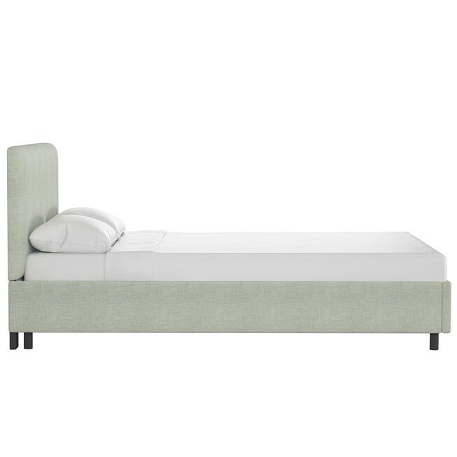 Linen Upholstered Platform Bed, , alternate image number 2