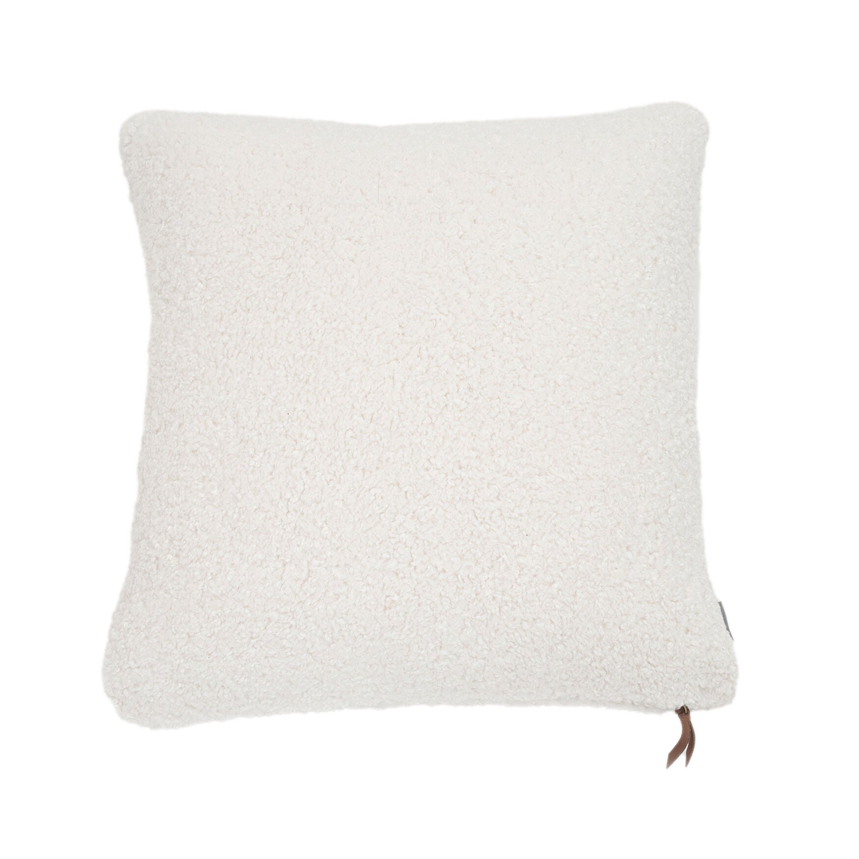 Teddy Sherpalux Plush Solid Square Pillow, WHITE, hi-res image number 0
