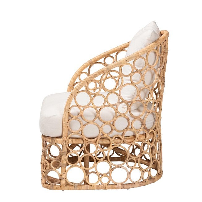 Prisca Bohemian Light Honey Rattan Accent Chair, , alternate image number null