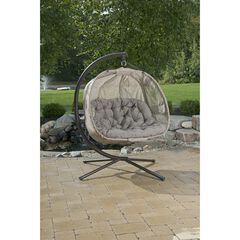 Hanging Pumpkin Patio Chair - Bark