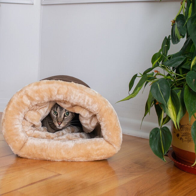 Sleep Shape Cat Dog Cave Bed, Indian Red, , alternate image number 2