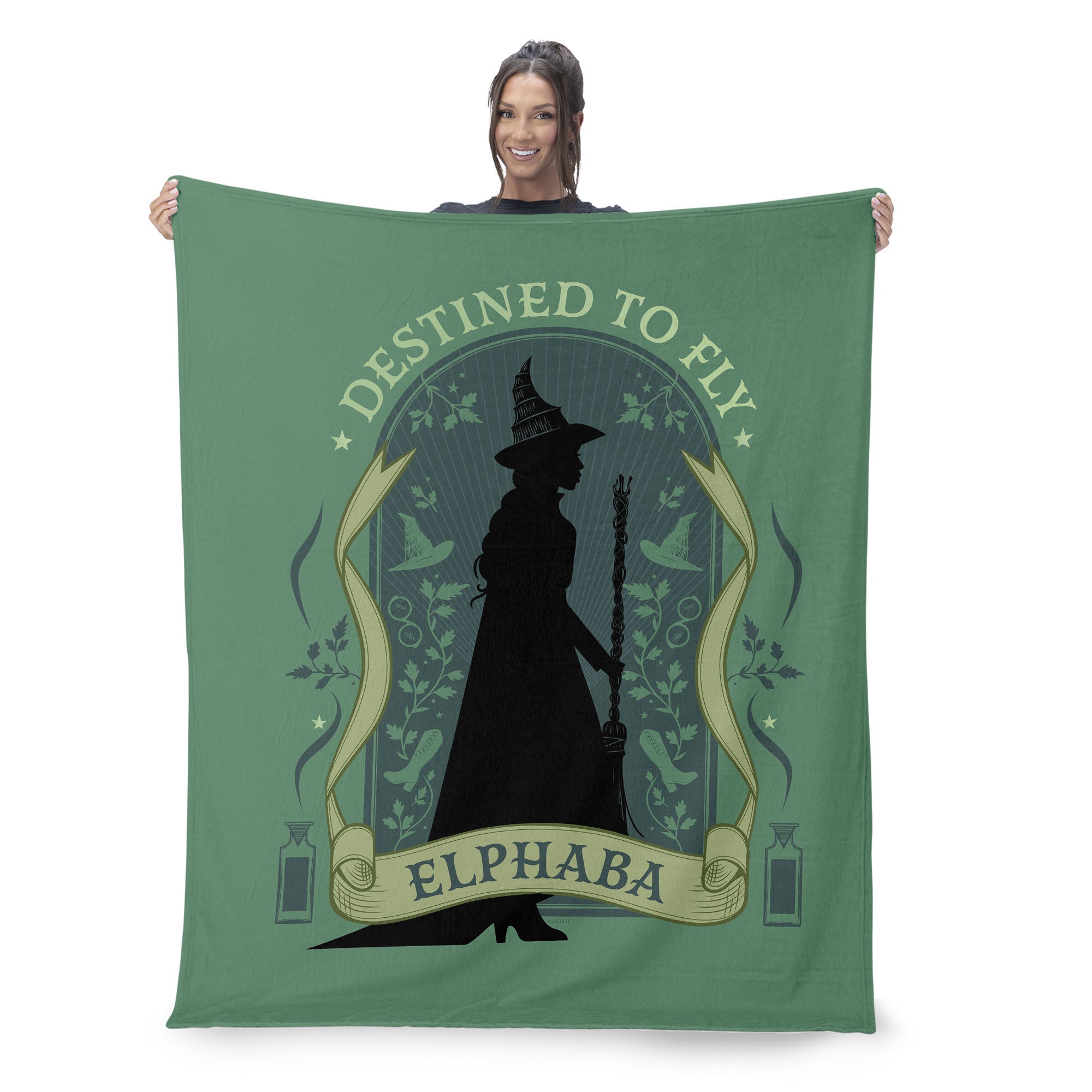 Wicked Destined to Fly Silk Touch Throw Blanket 50x60 inches, GREEN, on-hover image number 1