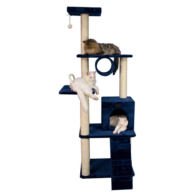 Real Wood 71 inches Cat Climbing Furniture Tower, , alternate image number null