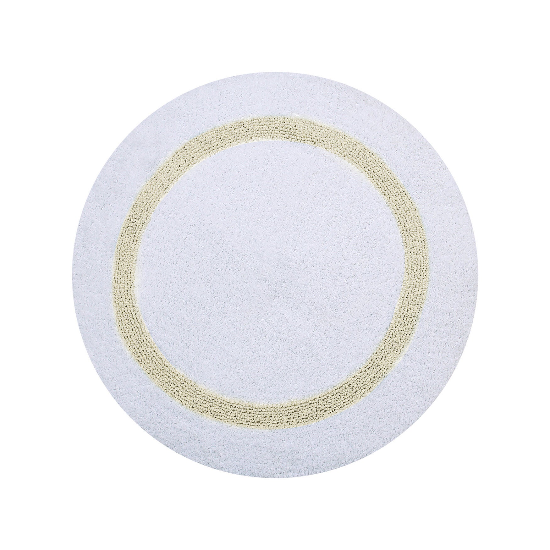 Hotel Collection 100% Cotton 30 inches Round Bath Rug, WHITE IVORY, hi-res image number 0