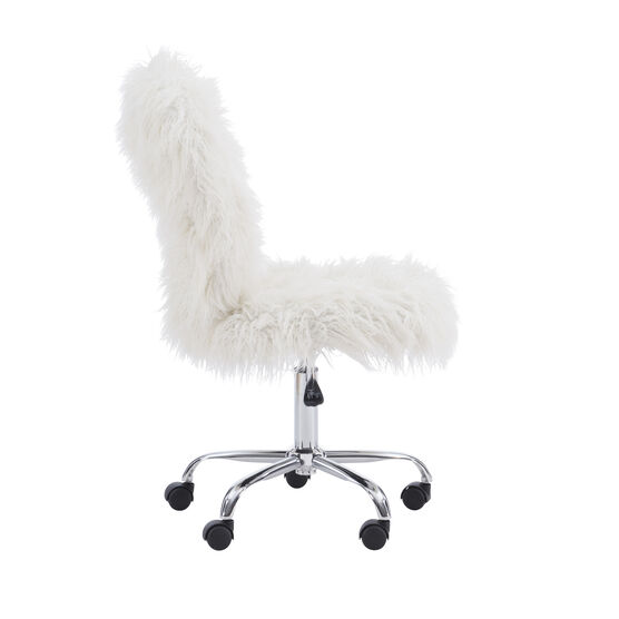 Faux Flokati Armless Office Chair, , alternate image number null