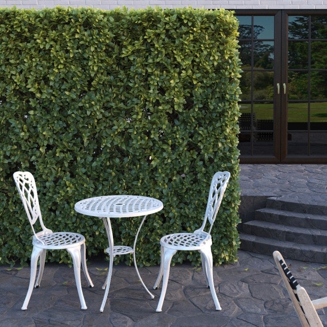 Palisade Aluminum 3-piece Bistro Set in White, , on-hover image number null