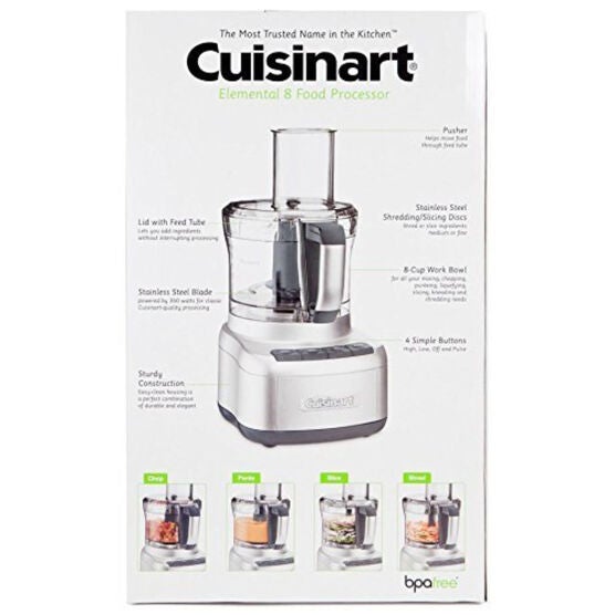 Elemental 8 Cup Food Processor (Silver), , alternate image number null