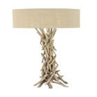 Beige Wood Rustic Floor Lamp, , alternate image number null