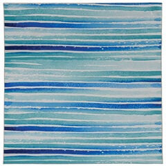 Washable Janna Ivory/Blue Rug