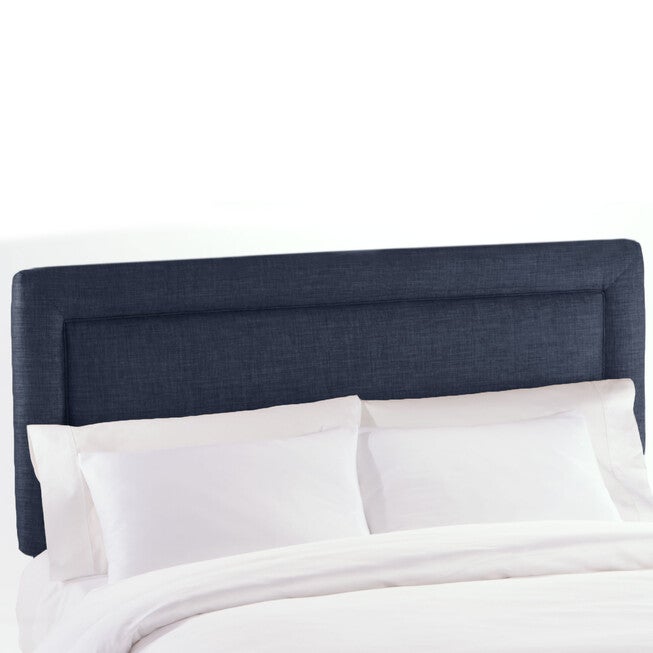 Linen Fabric Full Headboard, NAVY LINEN, hi-res image number 0