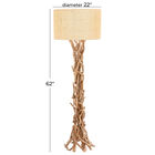 Beige Wood Rustic Floor Lamp, , alternate image number null