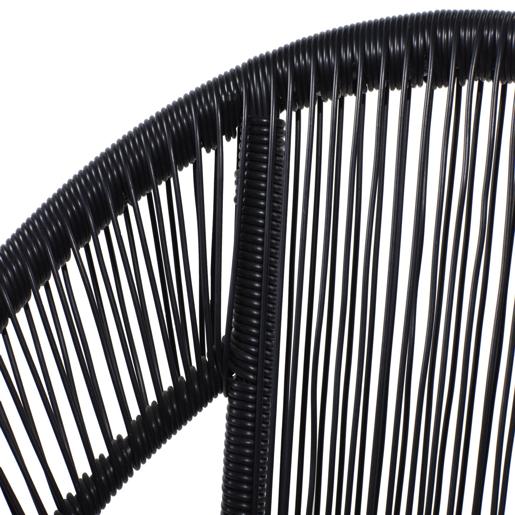 Black Metal Contemporary Outdoor Chair, , alternate image number 4