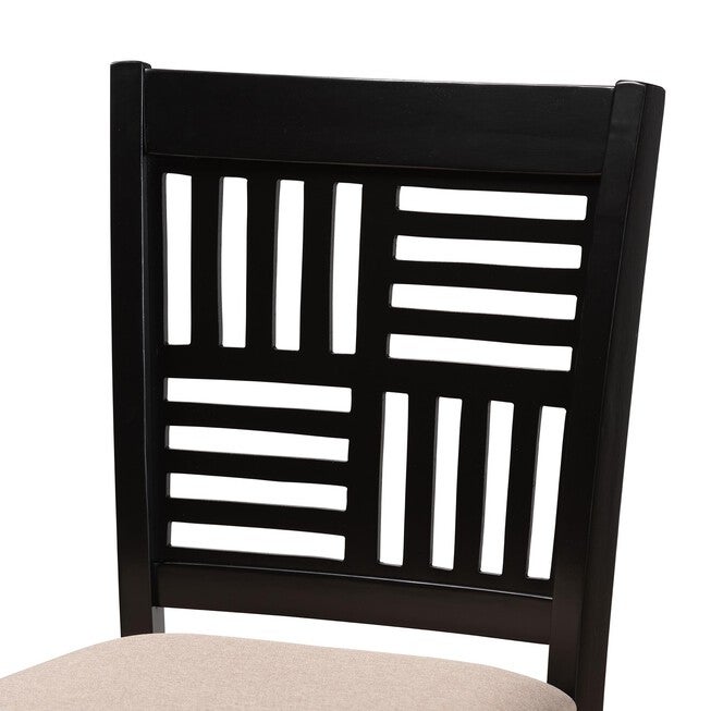 Deanna Modern Beige Fabric And Dark Brown Finished Wood 2-Piece Counter Stool Set, , alternate image number null