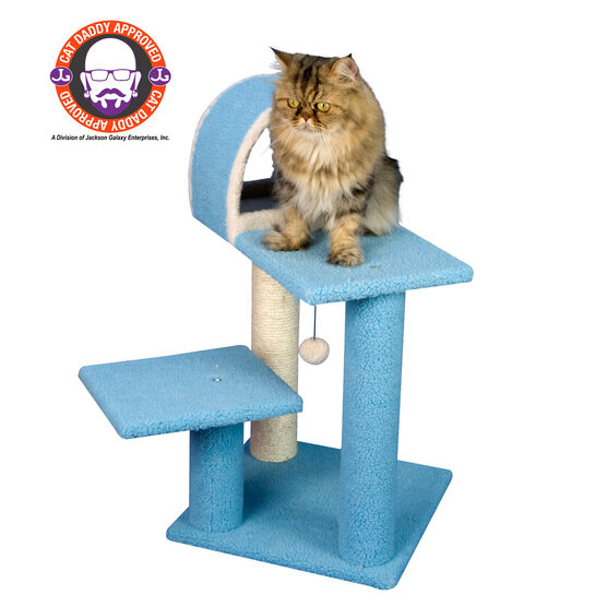 Real Wood 29" Cat Tree With Scratcher And Tunnel, SKY, hi-res image number null