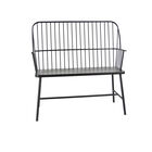 Black Metal Traditional Bench, BLACK, hi-res image number null