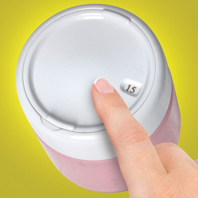 Set of 8 Glass Jars with Date Setting Lids for Euro Cuisine Yogurt Maker Model YMX650, , on-hover image number 1