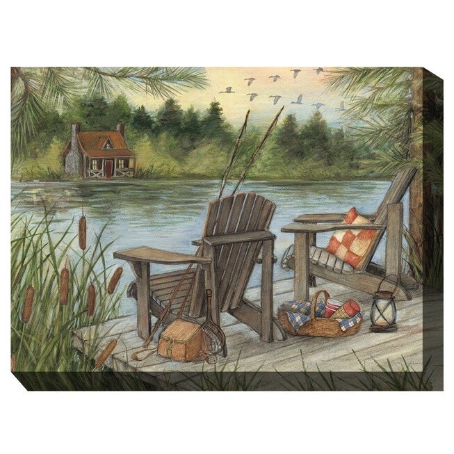 LAKE TIME OUTDOOR ART 40X30, MULTI, hi-res image number 0