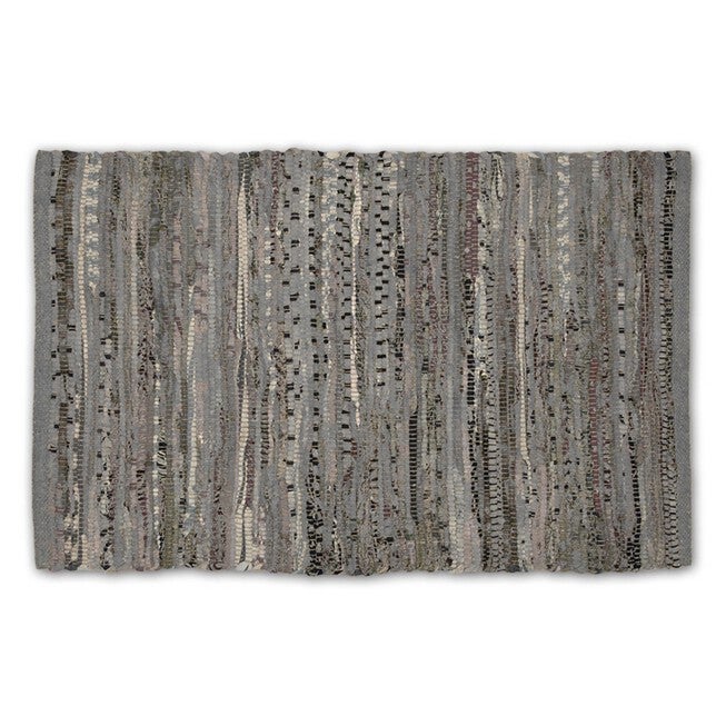 Multi Gray Rag Rug 50X80Cm, GRAY, hi-res image number 0