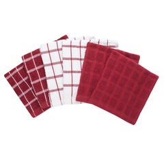 6Pk Terry Check Dish Cloth Dish Cloth