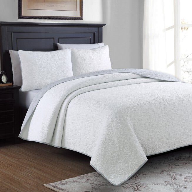 Marseille Quilt Set, WHITE, hi-res image number 0