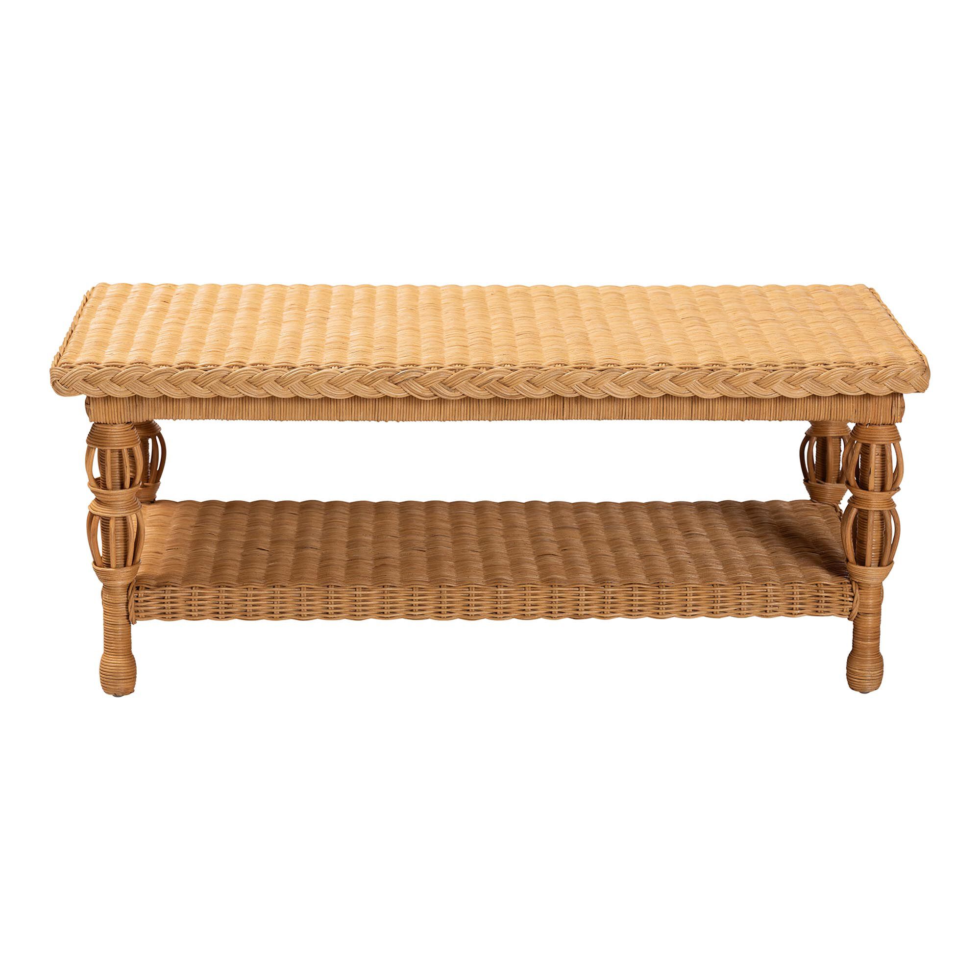 Dolby Natural Rattan Coffee Table, LIGHT HONEY, alternate image number 2