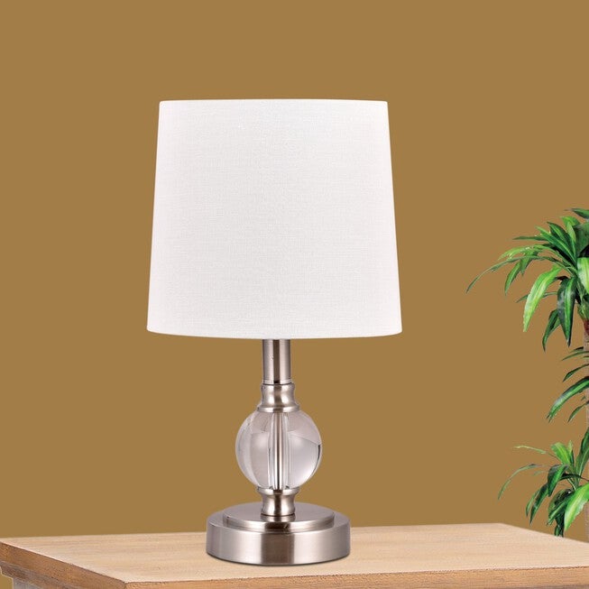 Brushed Steel Metal 15 inches Table Lamp, Set 2, STEEL, hi-res image number null