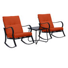 Saint Birch 3-Piece Set Rocking Chairs With End Table Rockingchair, ORANGE, hi-res image number null