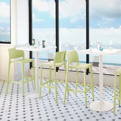 Set of 2 Sensilla Outdoor Stackable Bar Stools