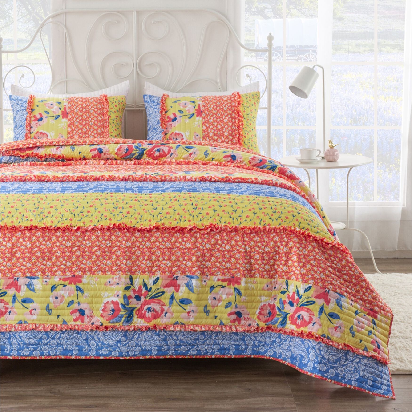 Skylar Quilt Set, CALICO, hi-res image number 0