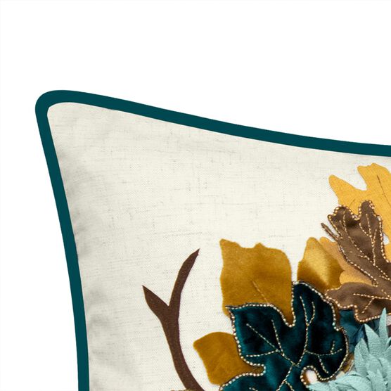 Harvest Dimensional Leaves Lumbar Decorative Pillow , , alternate image number null
