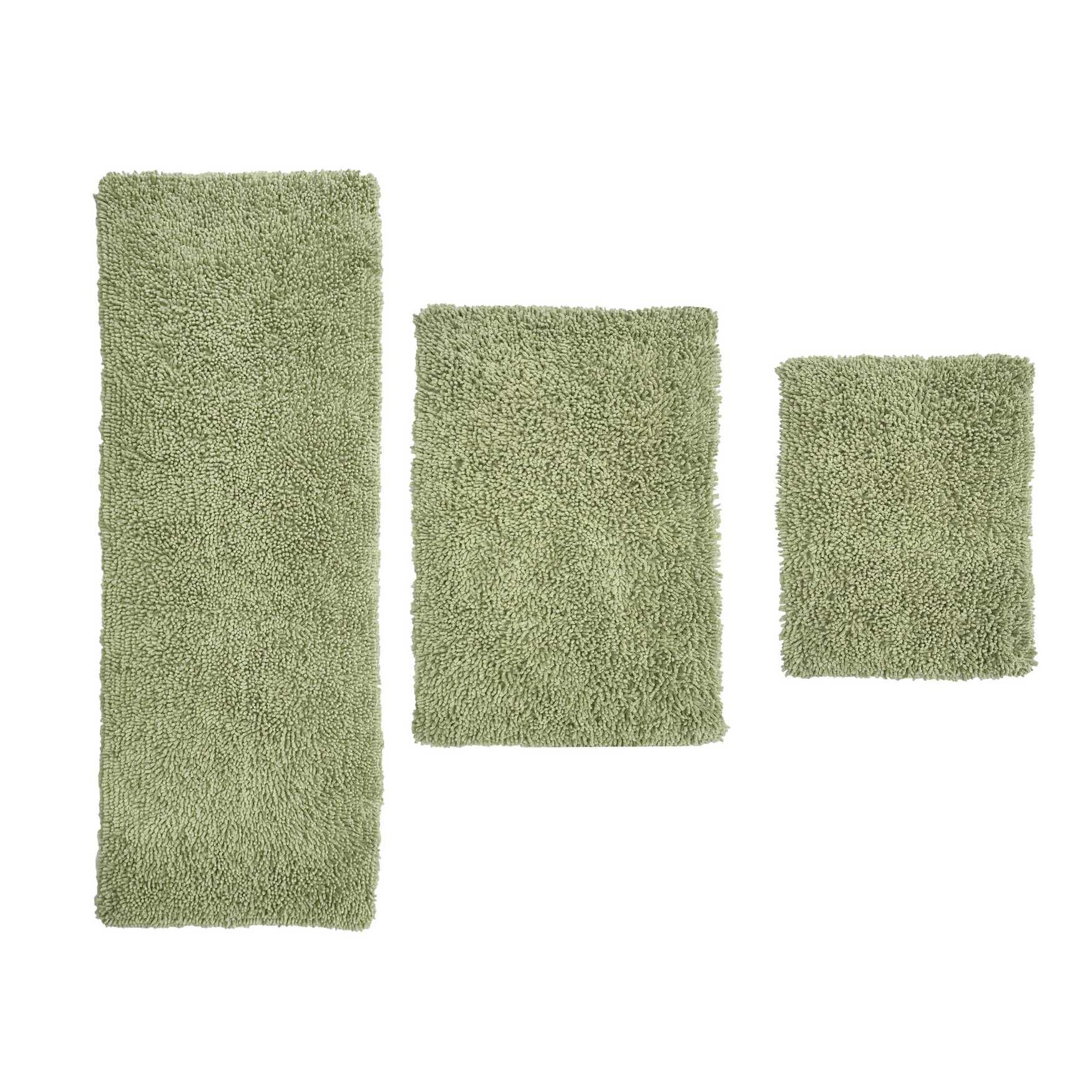 Fantasia 3 Piece Set Bath Rug Collection, SAGE, hi-res image number 0