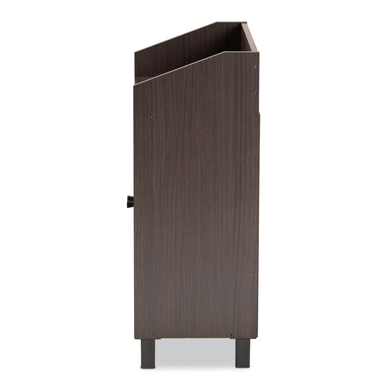 Rossin Wood 2-Door Entryway Shoe Storage Cabinet W Top Shelf Furniture, , alternate image number null