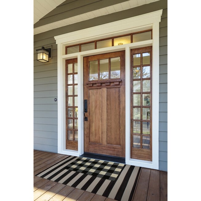 Black & White Buffalo Check Doormat, , alternate image number null
