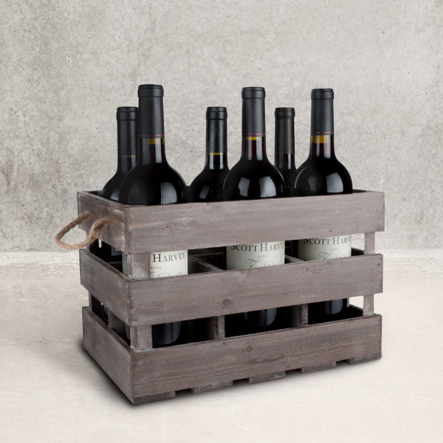 Wooden 6-Bottle Crate, , alternate image number 2
